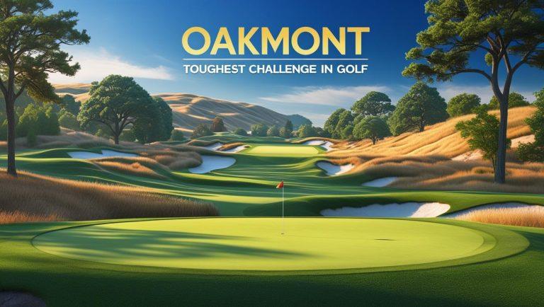 Oakmont golf course with bold text reading “OAKMONT – Toughest Challenge in Golf” featured image for US Open 2025 preview