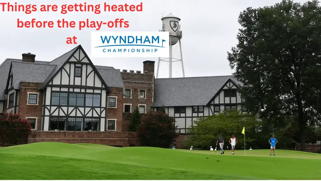 Sedgefield Country Club clubhouse and golf green during the Wyndham Championship on the PGA Tour
